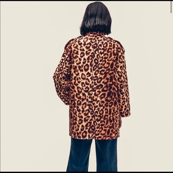 KATE SPADE cheetah print zip up jacket sz S - Picture 3 of 8